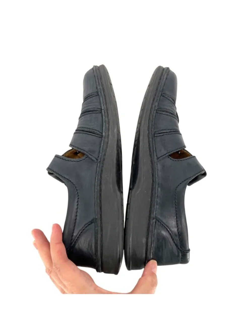 Birkenstock Madeira Black Leather Fisherman Comfort Sandal Size 41 Unisex M8 L10